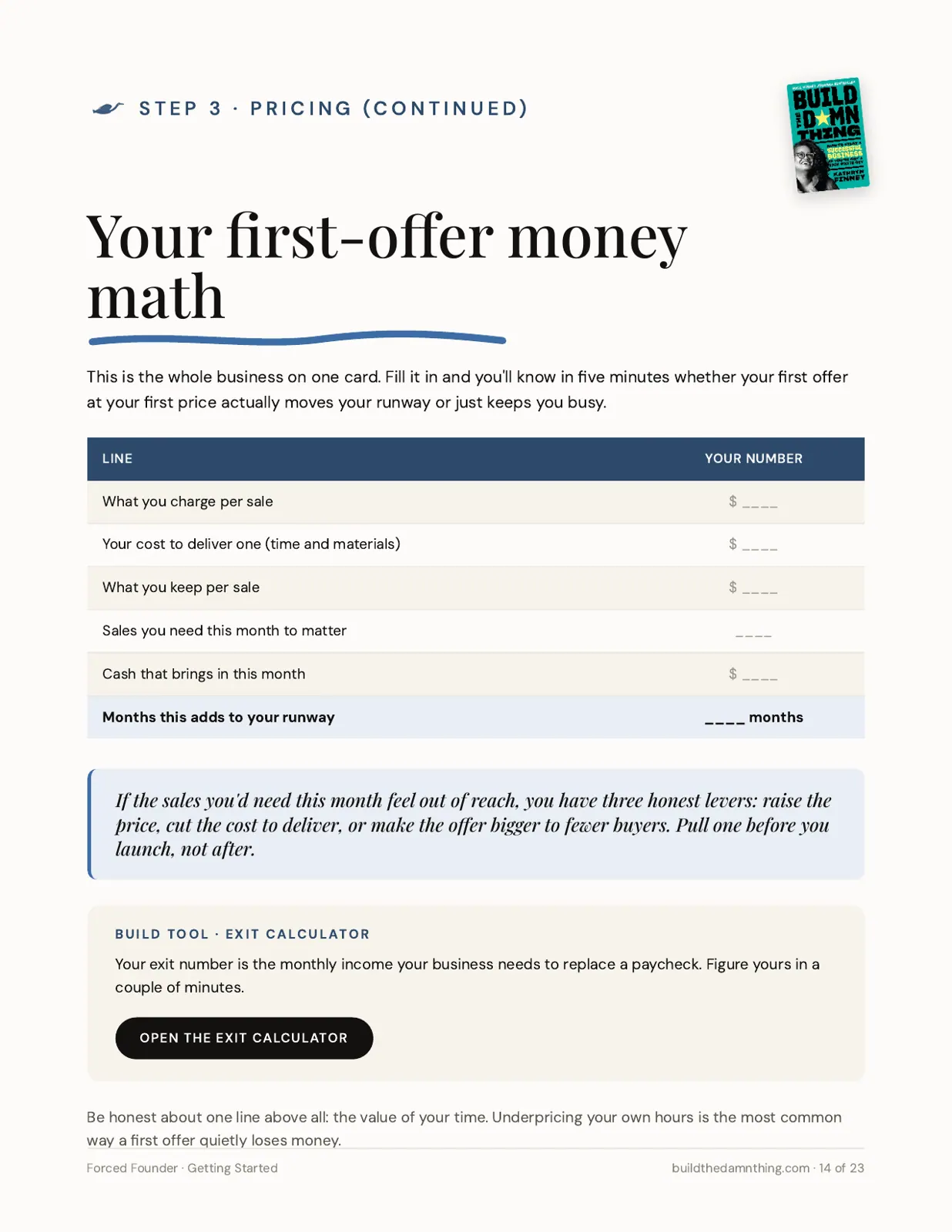 The Forced Founder: Your first-offer money math