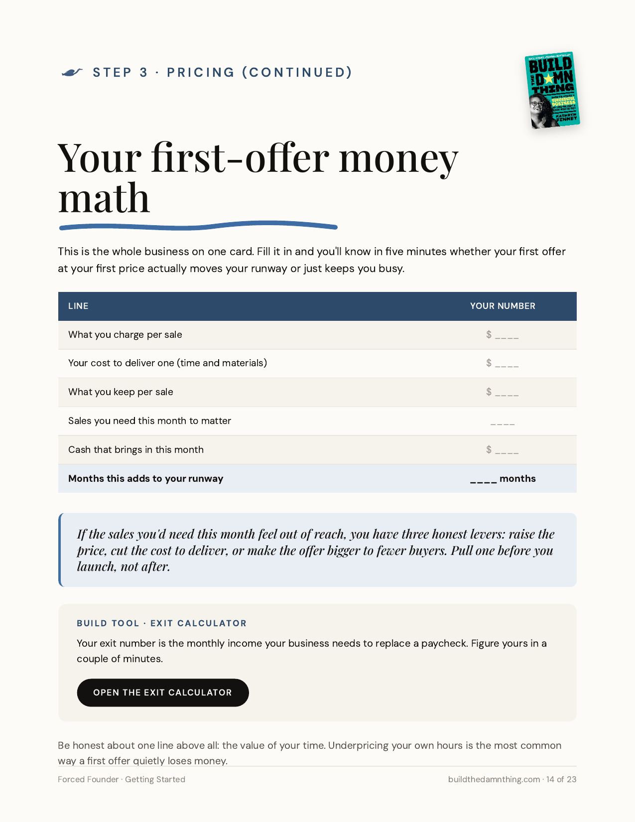 The Forced Founder: Your first-offer money math