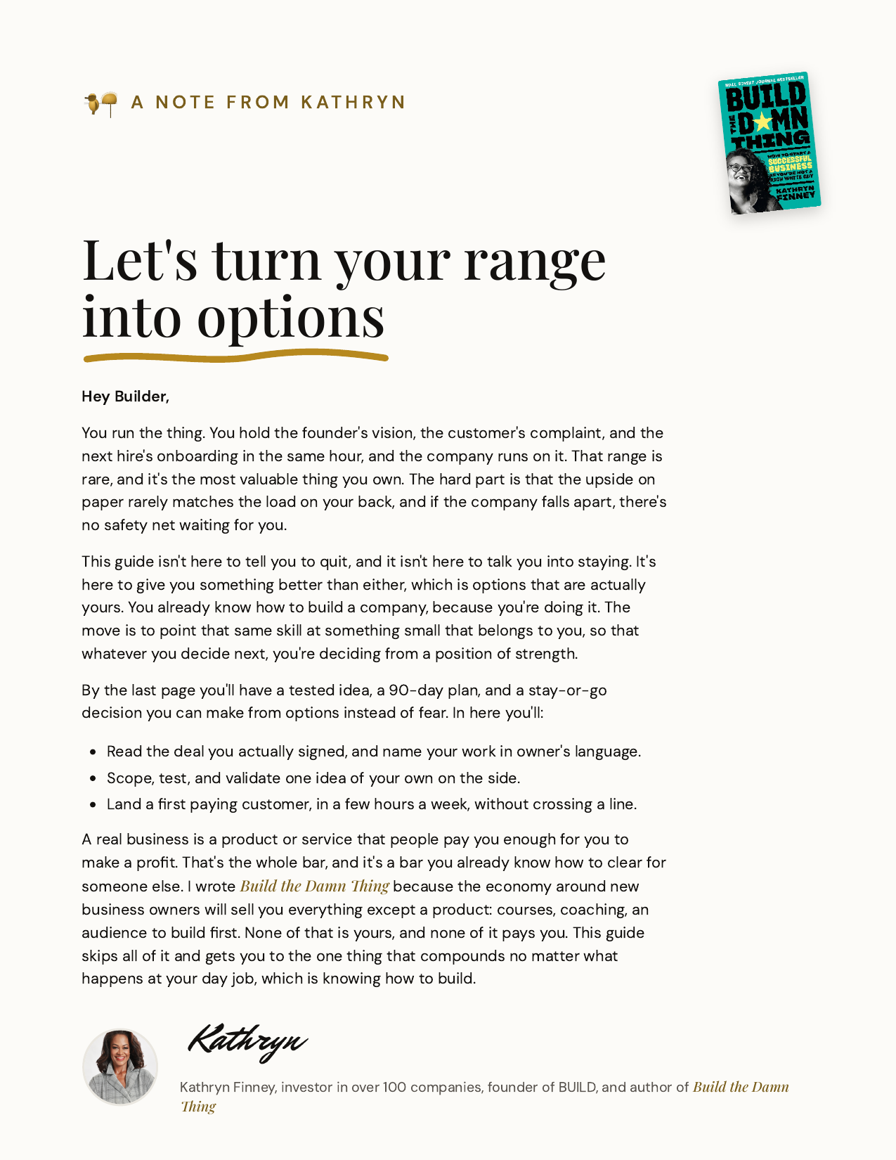 The Co-Builder: Welcome letter