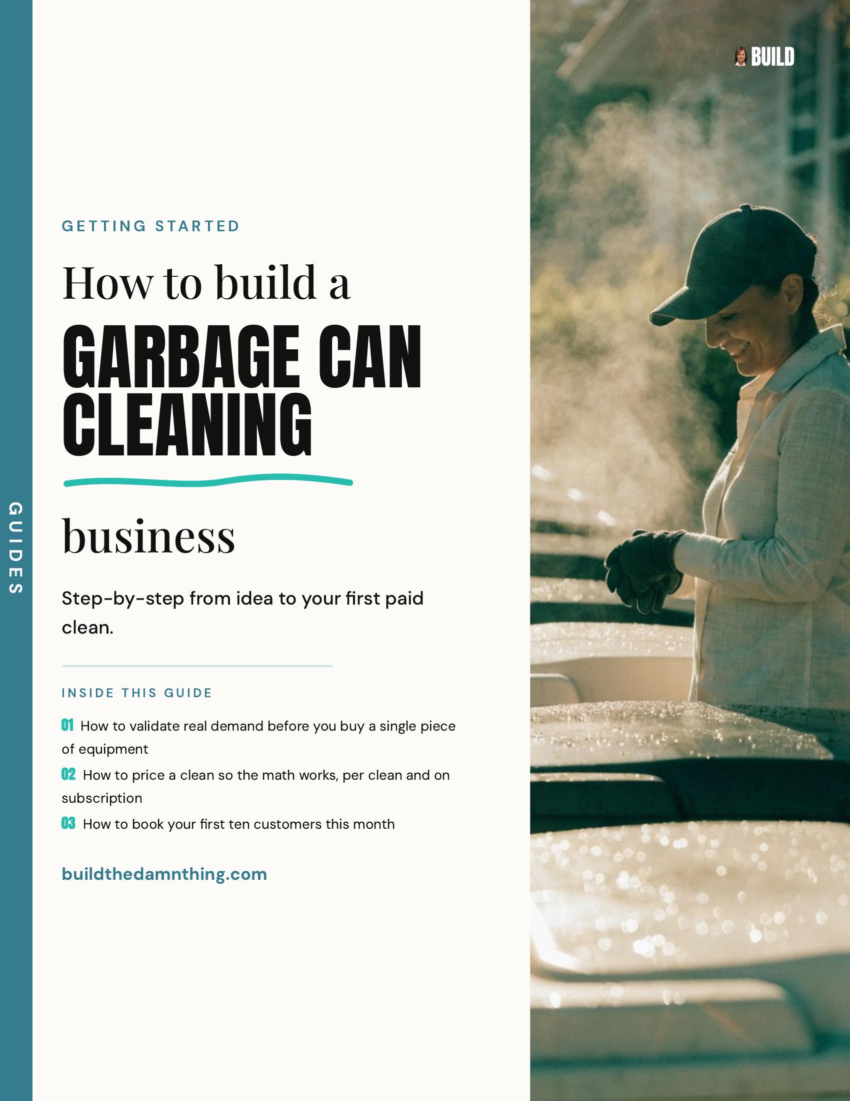 The garbage can cleaning guide cover