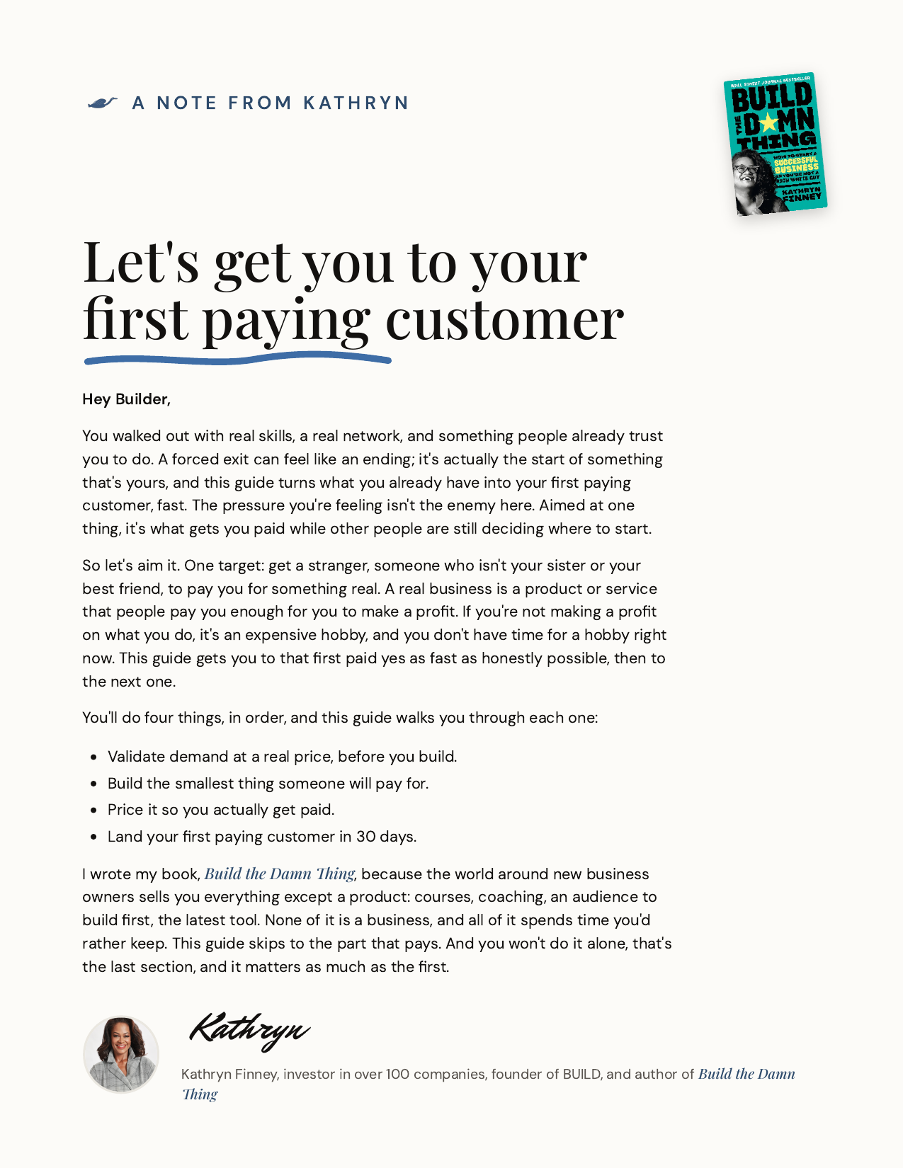 The Forced Founder: Welcome letter