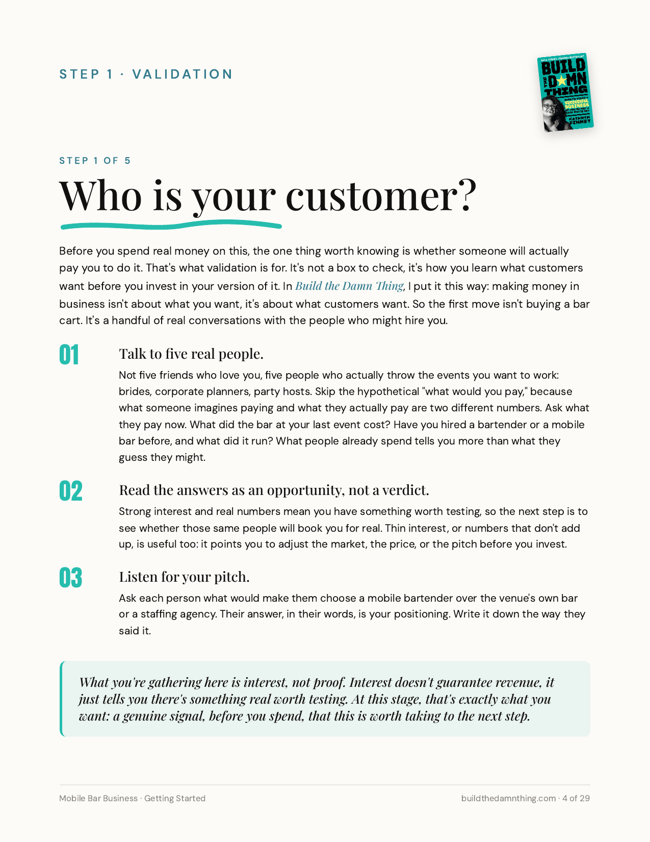 How to Start a Mobile Bar Business in 2026: Validation worksheet