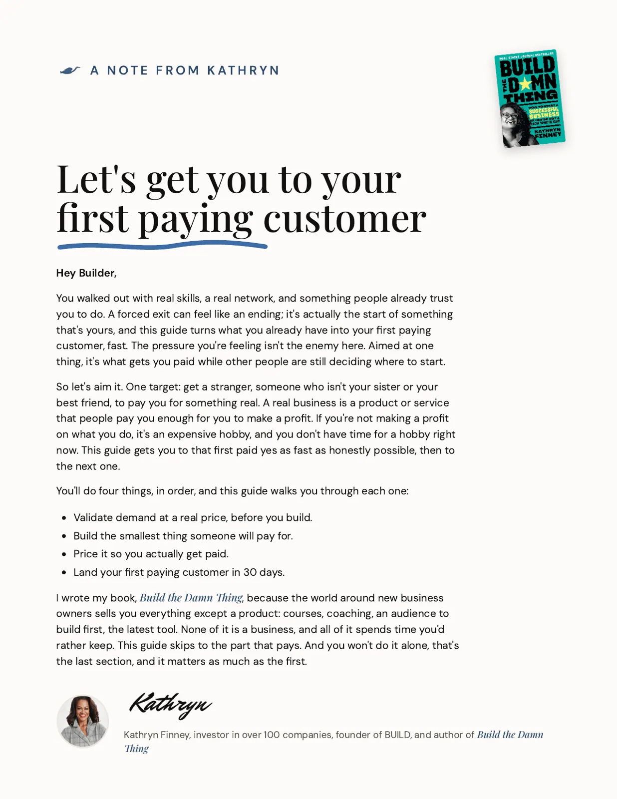 The Forced Founder: Welcome letter