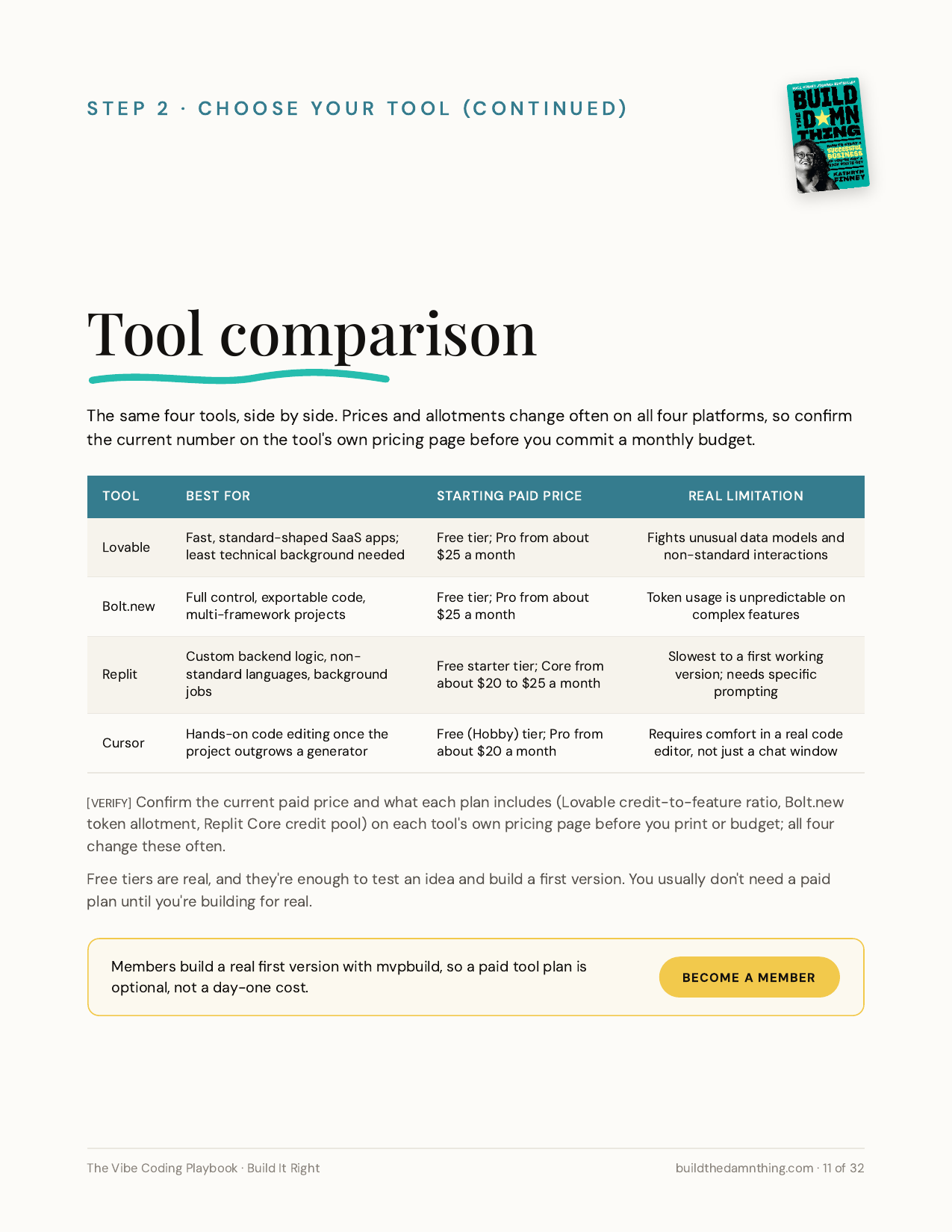 Vibe Coding Playbook: Tools