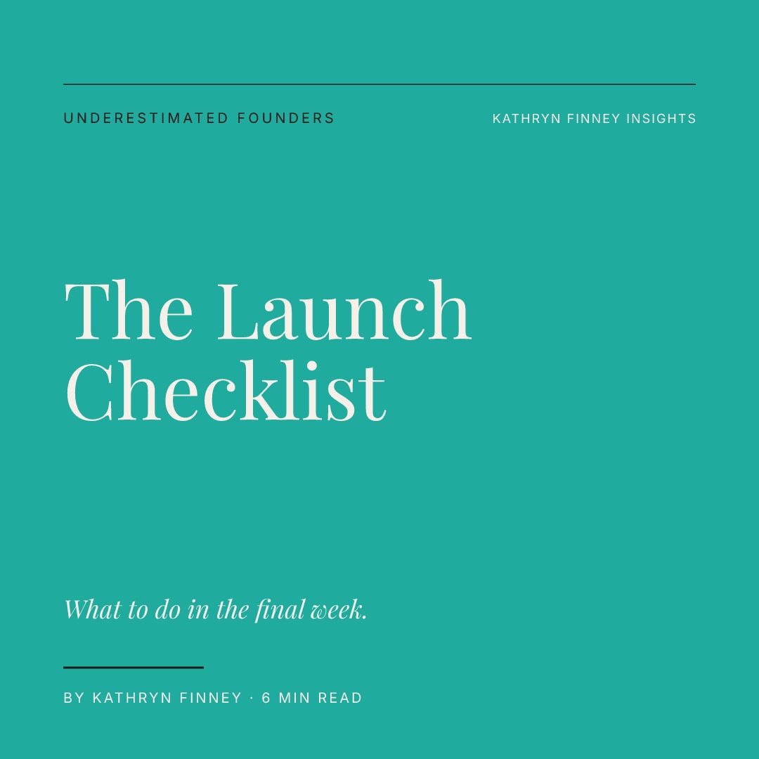 The Honest Pre-Launch Checklist