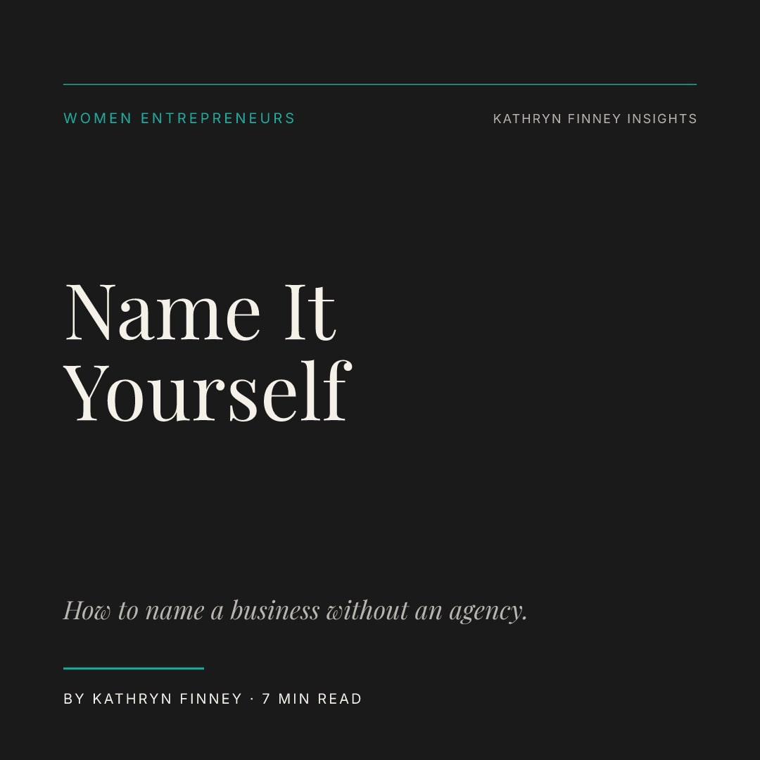 Name Your Business Without Paying an Agency $20K