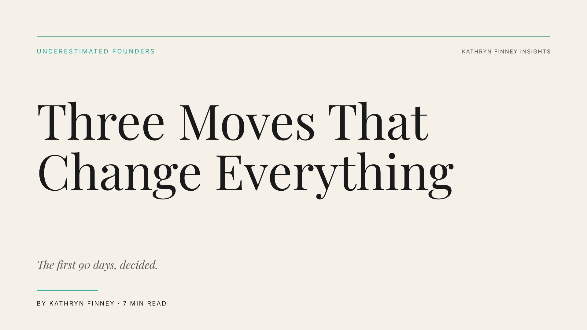 3 Moves That Change Everything for New Founders