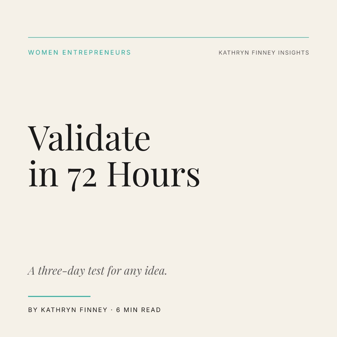 How to Validate a Business Idea in 72 Hours